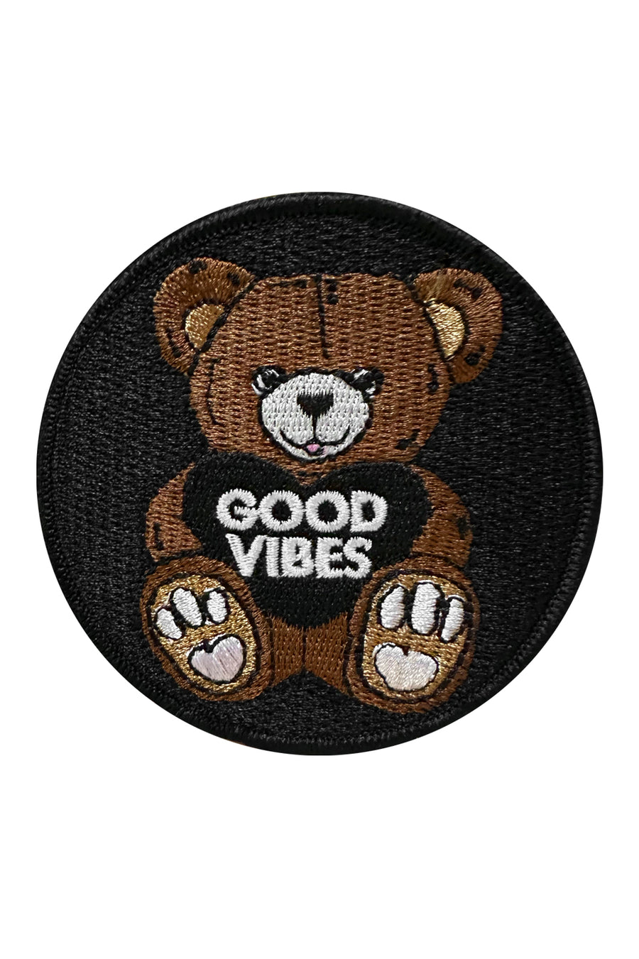 Velcro Patch Teddy Bear Good Vibes