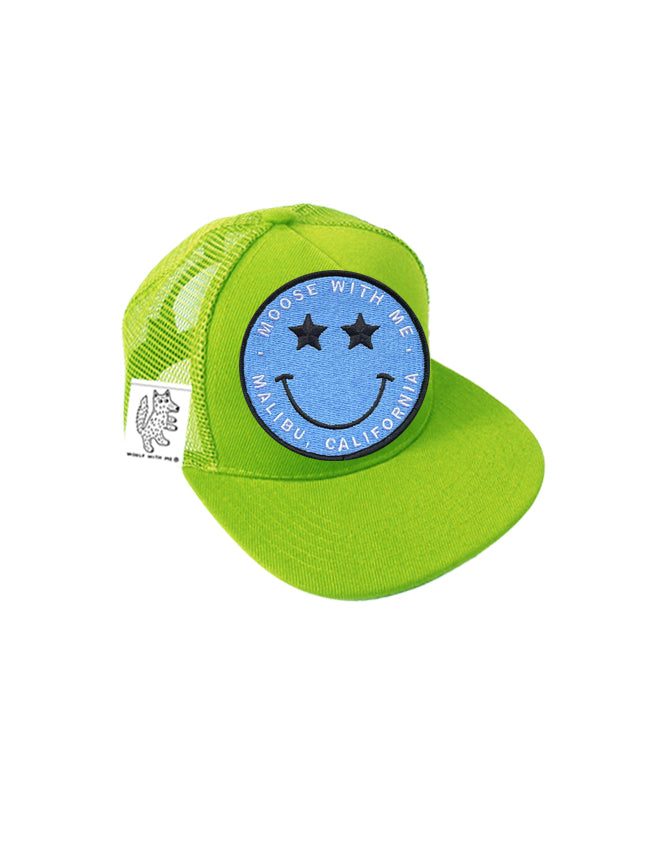 TODDLER Trucker Hat with Interchangeable Velcro Patch (Lime)