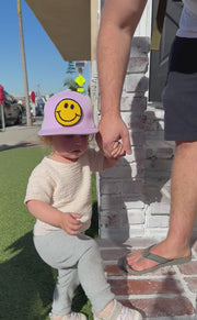TODDLER Trucker Hat with Interchangeable Velcro Patch (Lavender)