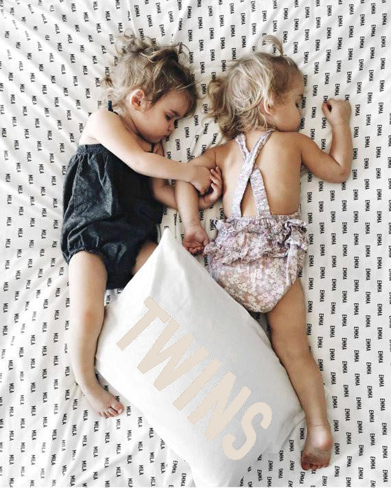Woolf With Me Personalized Pillowcase Toddler and Queen Size color_beige