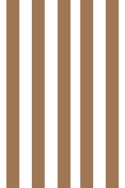 Woolf With Me Fitted Crib Sheet Stripes color_camel