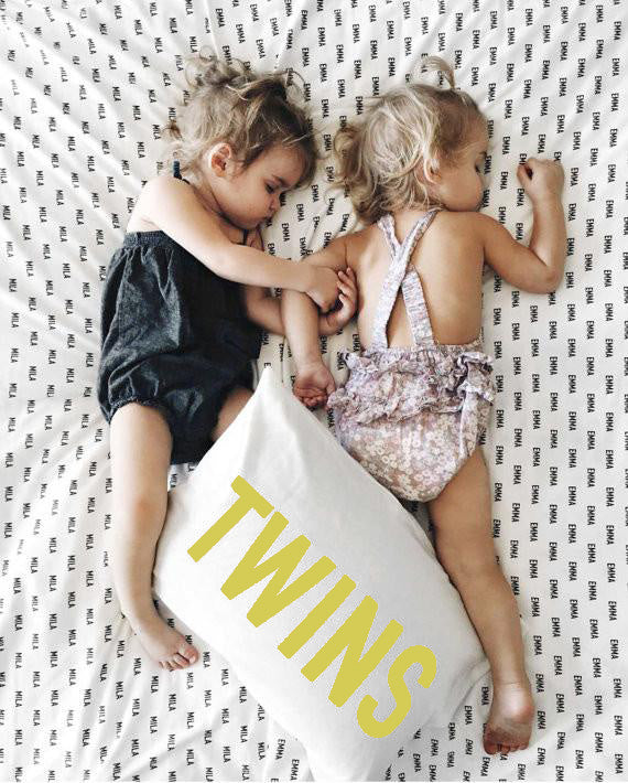 Woolf With Me Personalized Pillowcase Toddler and Queen Size color_citron