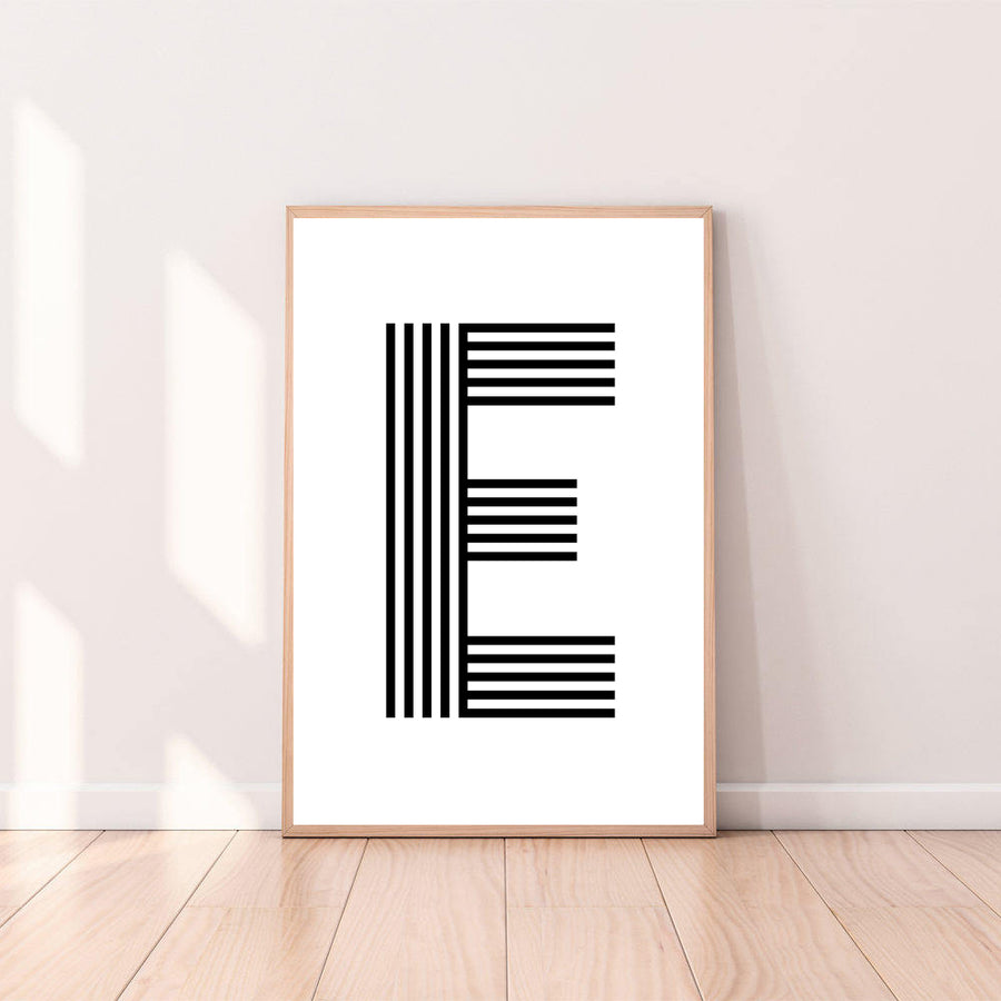 Wall Art Letter E color_black