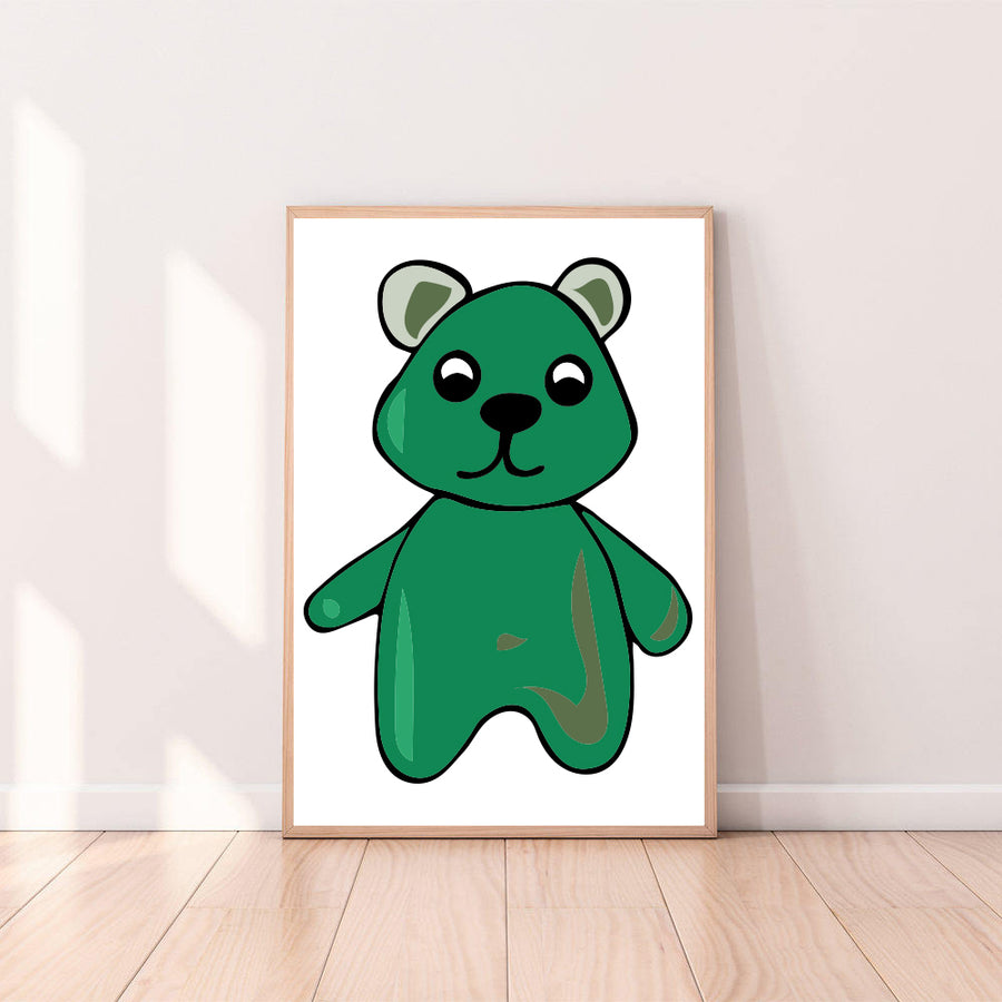 Wall Art Gummy Bear color_kelly-green