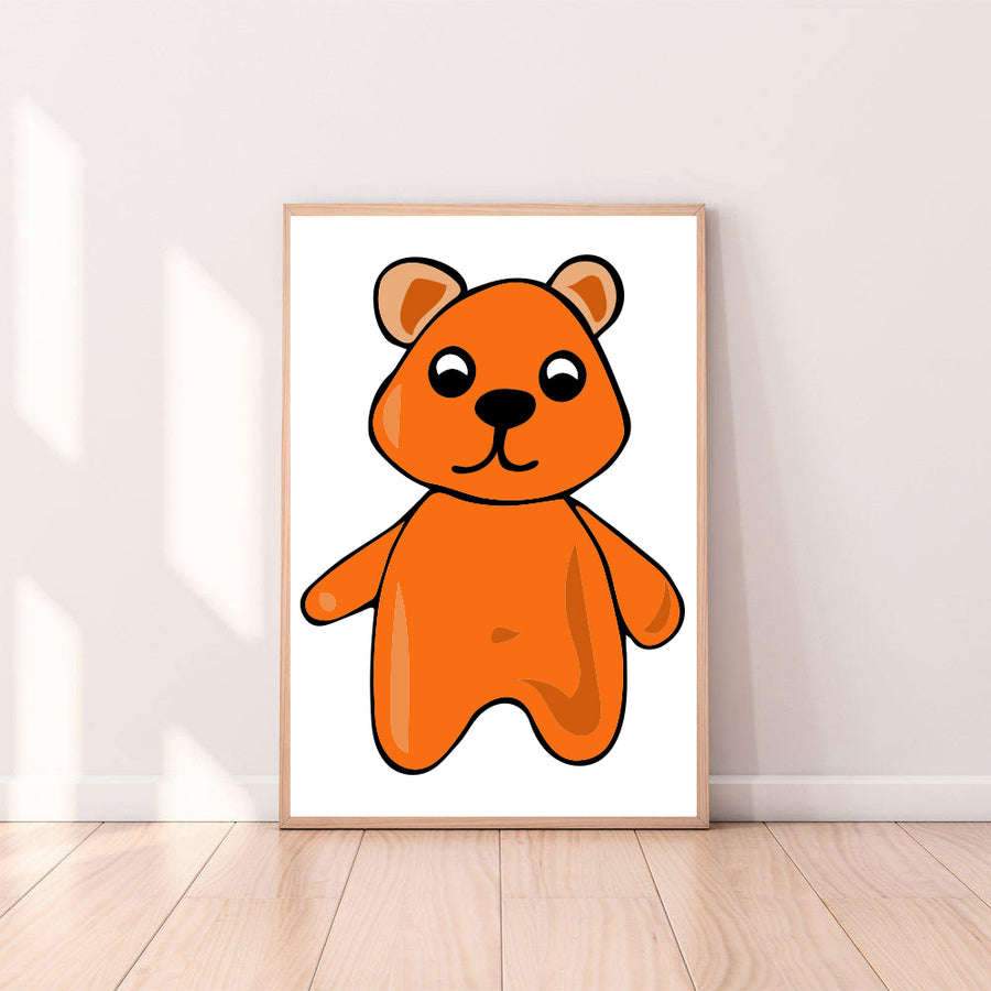 Wall Art Gummy Bear color_tangerine