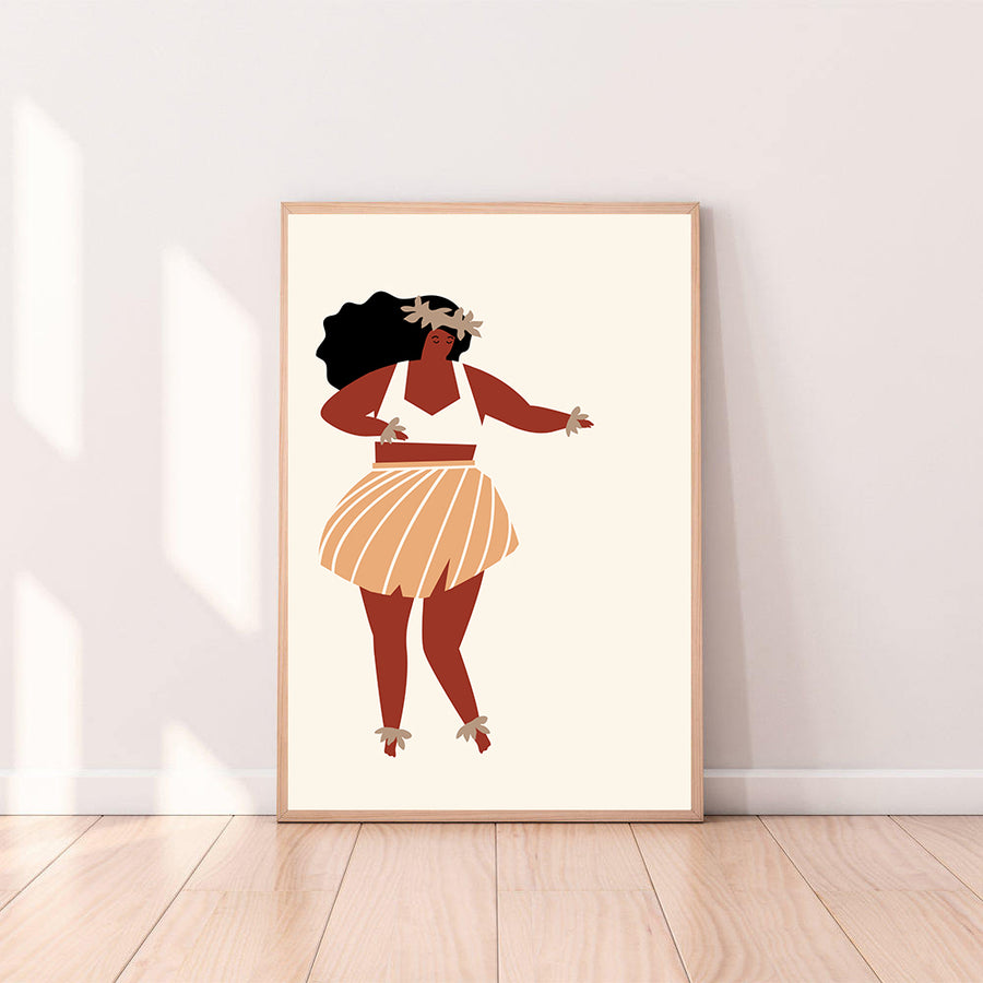 Wall Art Hula Girl color_cream