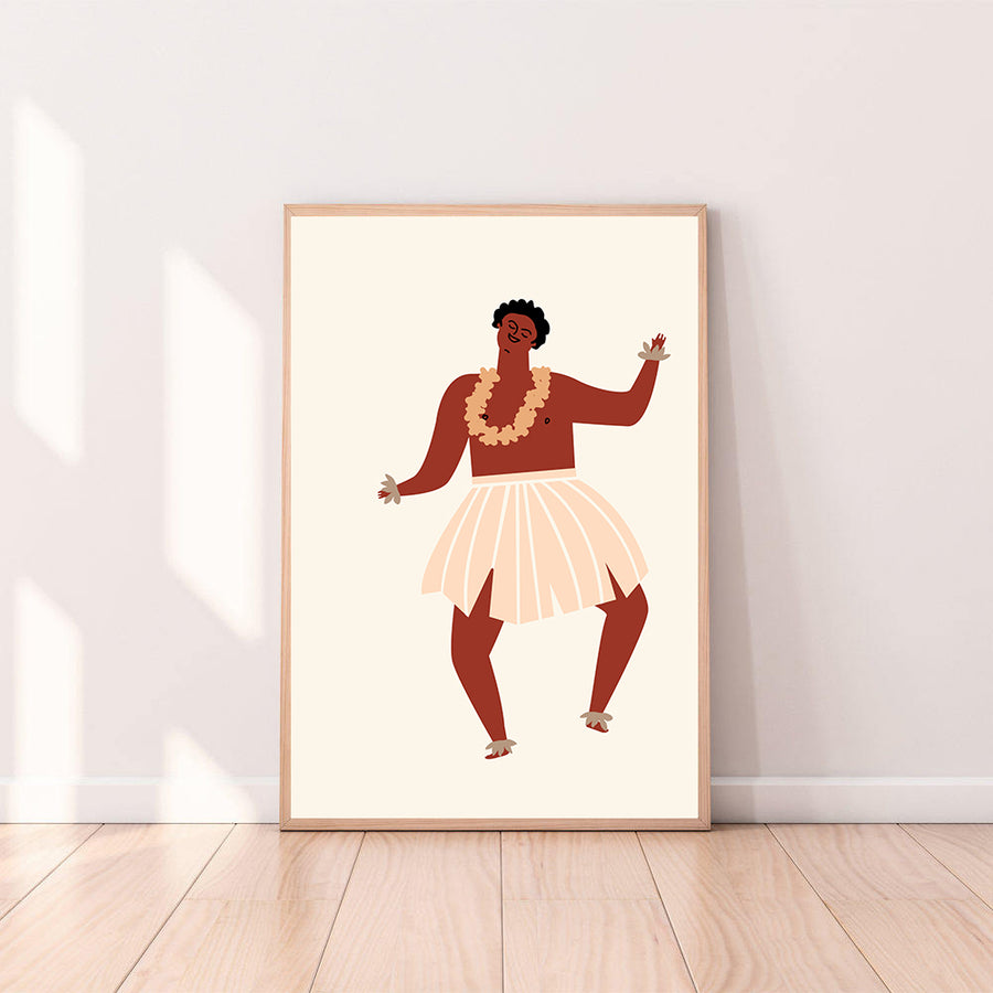 Wall Art Hula Boy color_cream