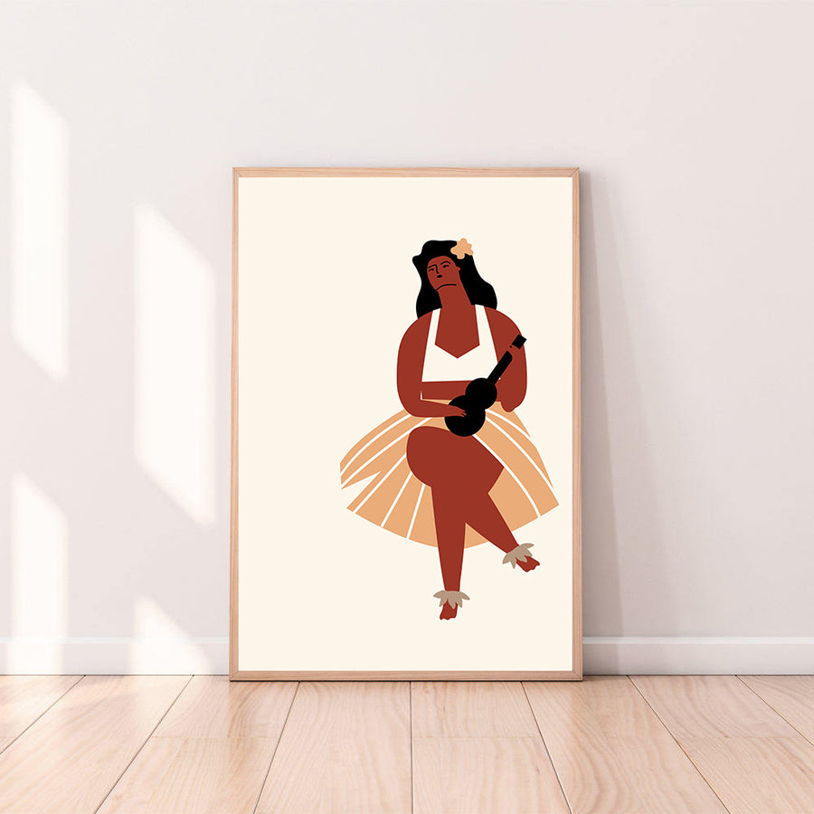 Wall Art Hula Girl color_cream