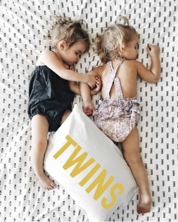 Woolf With Me Personalized Pillowcase Toddler and Queen Size color_mustard