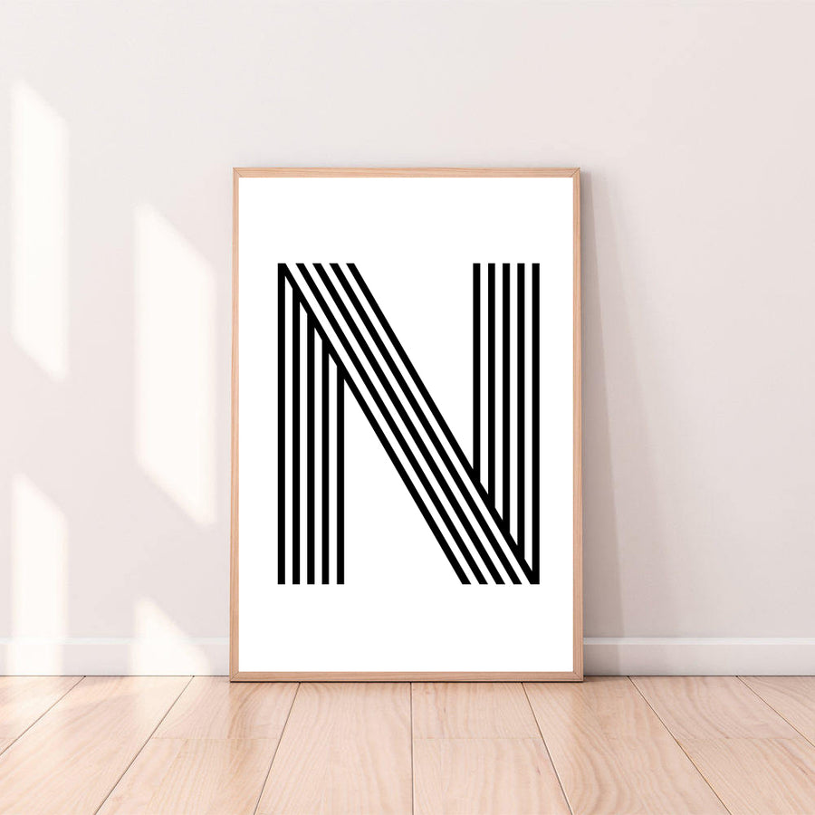 Wall Art Letter N color_black