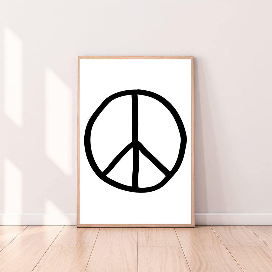 Wall Art Peace Sign color_black