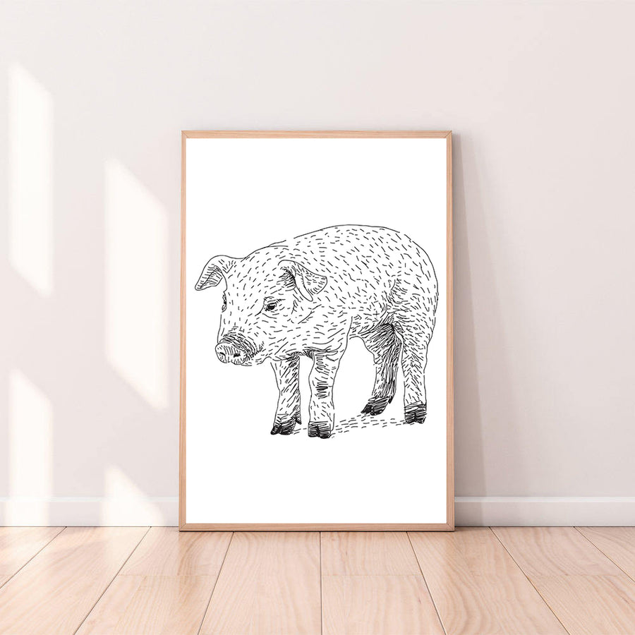 Wall Art Pig color_black