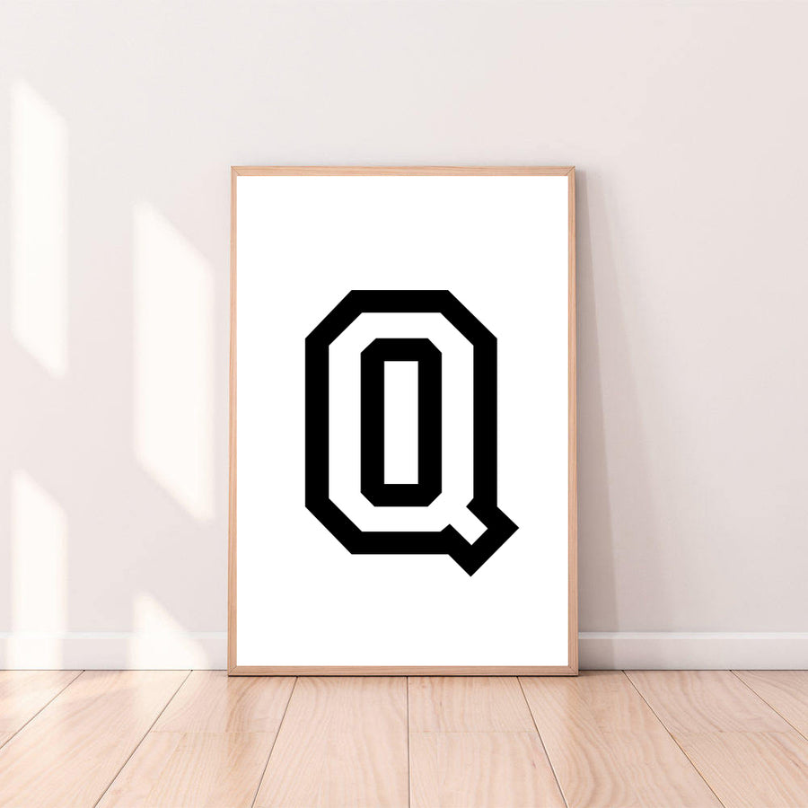 Letter Wall Art Q color_black