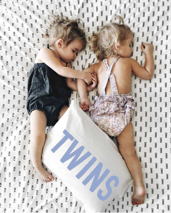Woolf With Me Personalized Pillowcase Toddler and Queen Size color_serenity