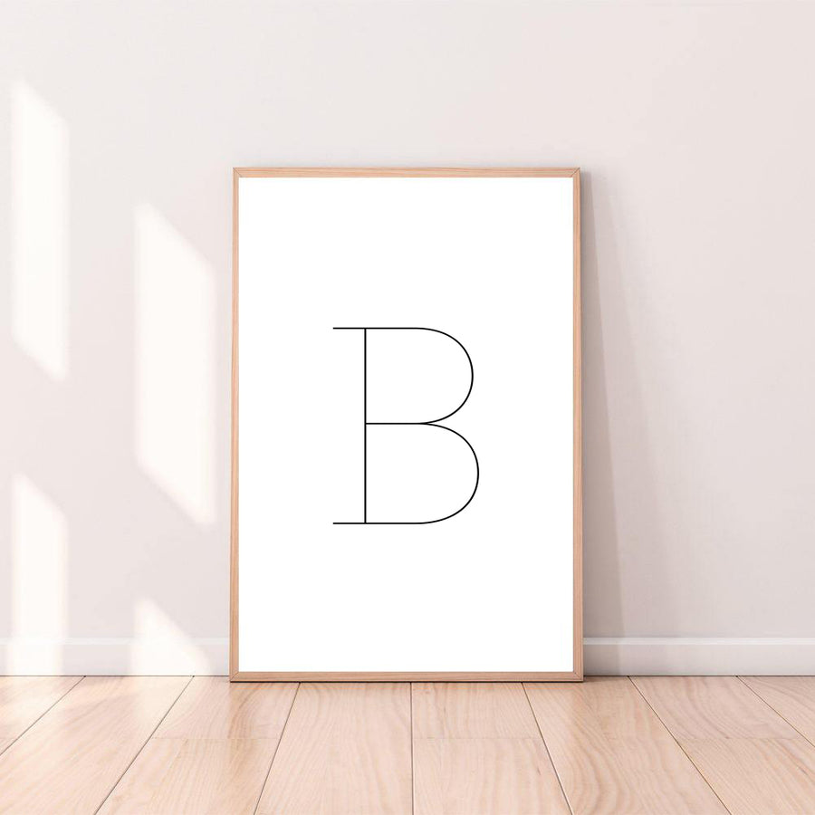 Letter Wall Art B color_black