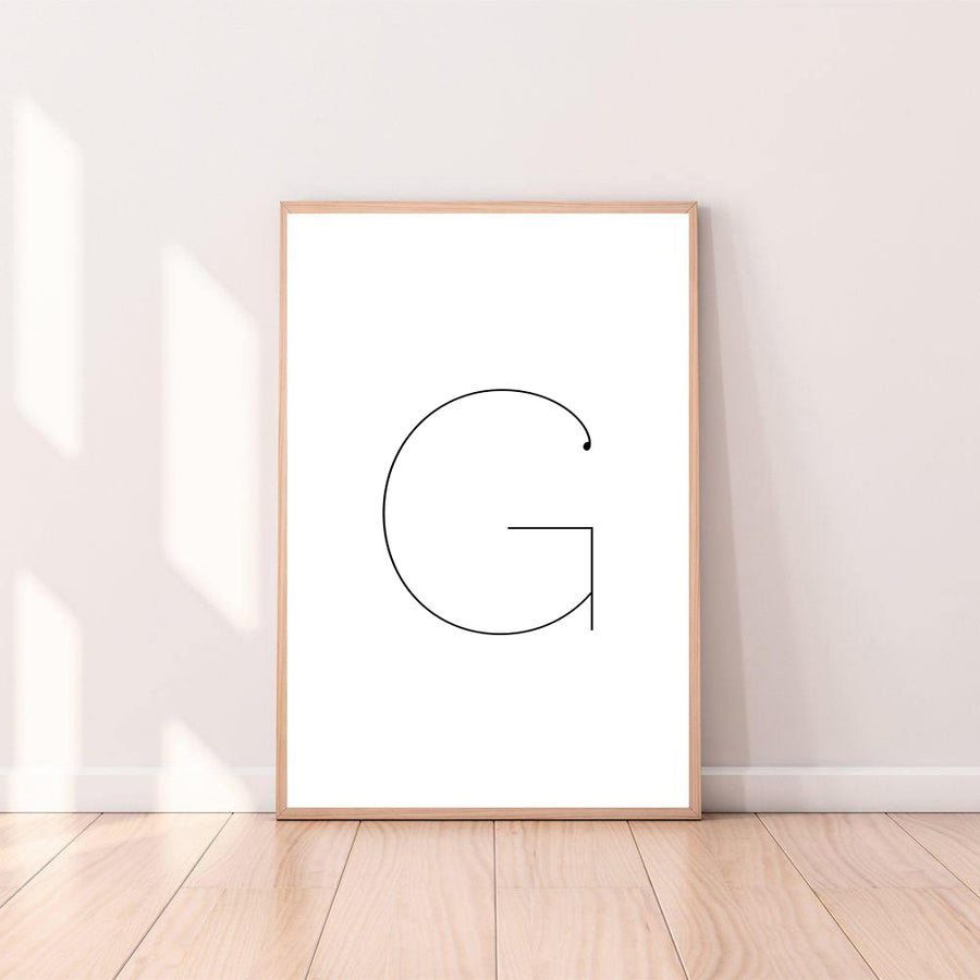 Letter Wall Art G color_black
