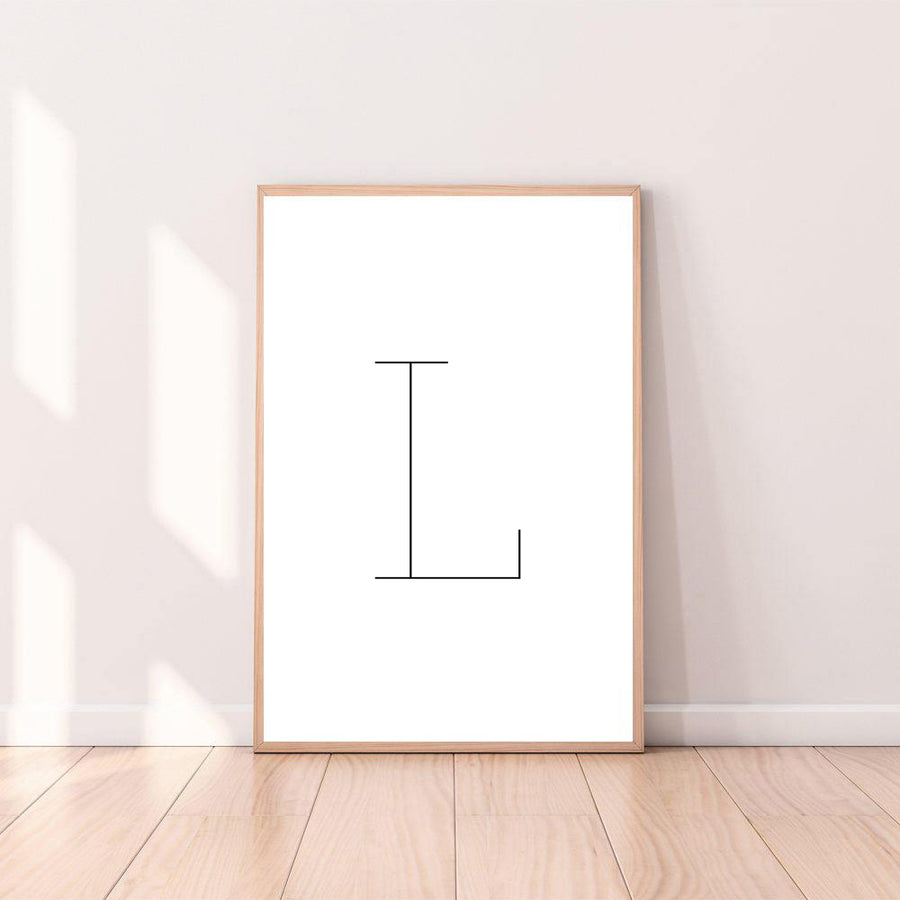 Letter Wall Art L color_black