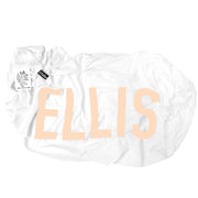 Woolf With Me Organic Personalized Fitted Crib Sheet color_blush