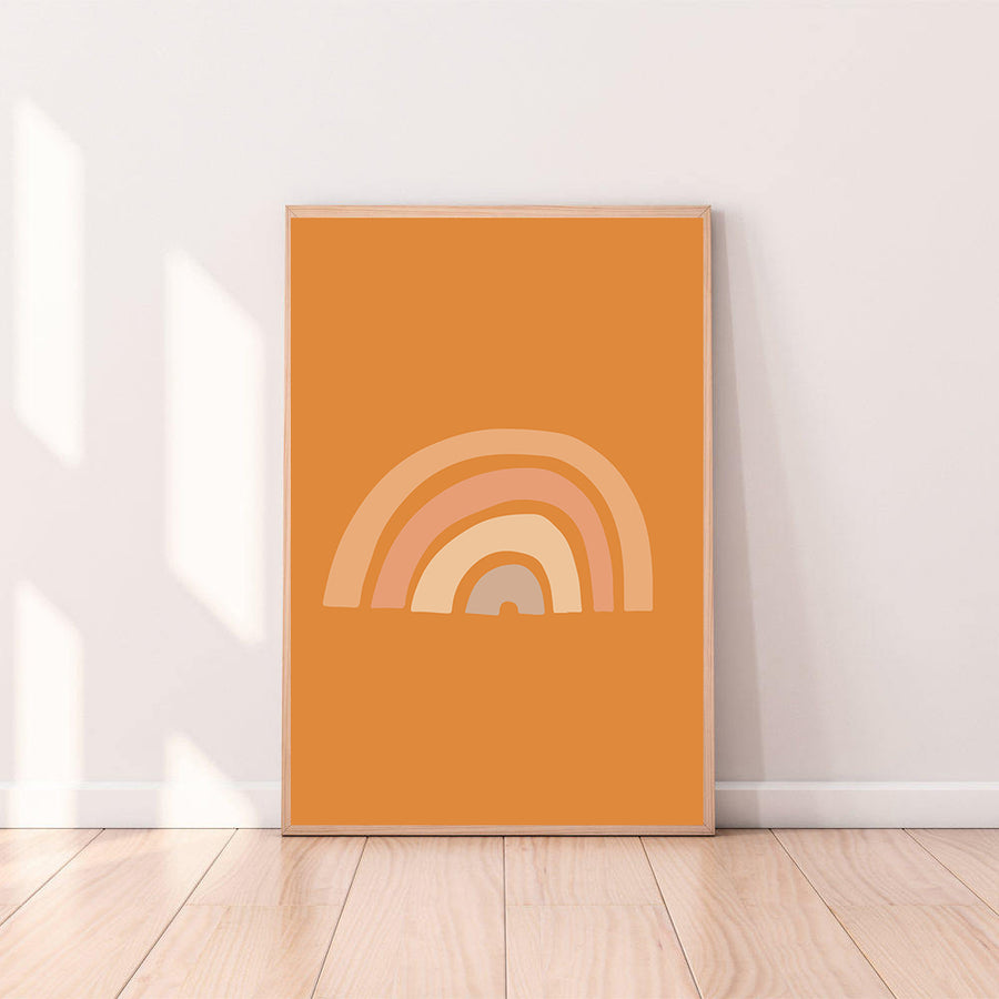 Wall Art Rainbow color_tangerine