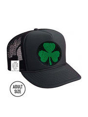 KIDS Trucker Hat with Interchangeable Velcro Patch (Black)