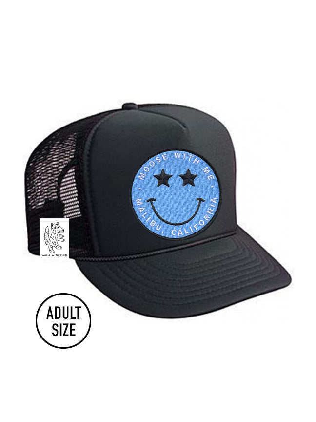 KIDS Trucker Hat with Interchangeable Velcro Patch (Black)