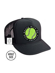 ADULT Trucker Hat with Interchangeable Velcro Patch (Black)