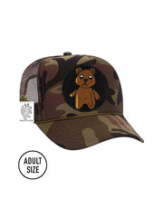 ADULT Trucker Hat with Interchangeable Velcro Patch (Camouflage)