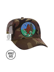 ADULT Trucker Hat with Interchangeable Velcro Patch (Camouflage)