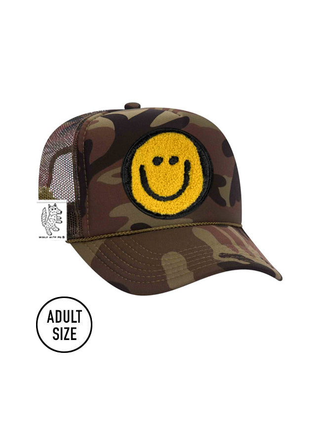 ADULT Trucker Hat with Interchangeable Velcro Patch (Camouflage)