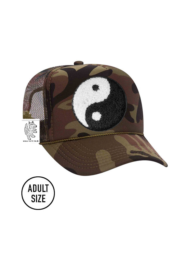 ADULT Trucker Hat with Interchangeable Velcro Patch (Camouflage)