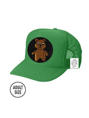 KIDS Trucker Hat with Interchangeable Velcro Patch (Green)