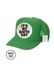 KIDS Trucker Hat with Interchangeable Velcro Patch (Green)