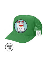 KIDS Trucker Hat with Interchangeable Velcro Patch (Green)