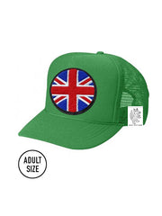 KIDS Trucker Hat with Interchangeable Velcro Patch (Green)