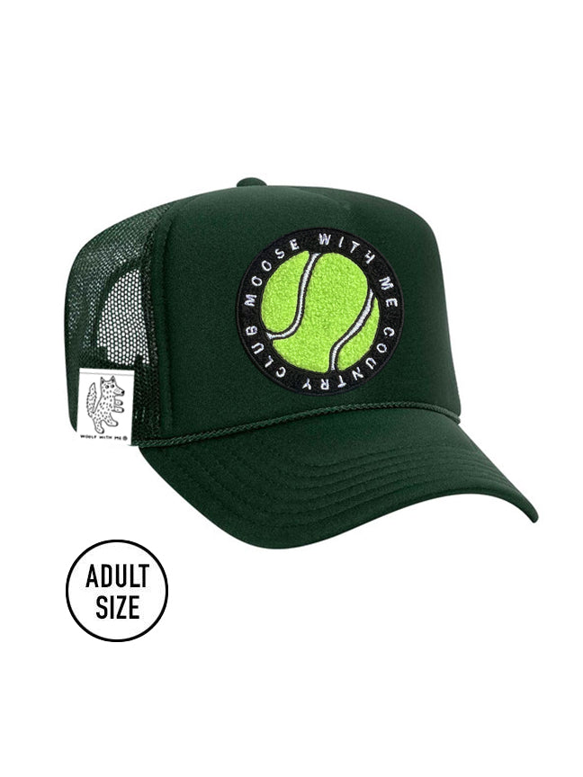 ADULT Trucker Hat with Interchangeable Velcro Patch (Hunter Green)