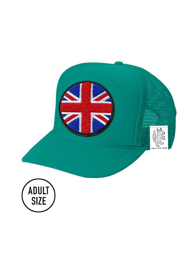 ADULT Trucker Hat with Interchangeable Velcro Patch (Teal)