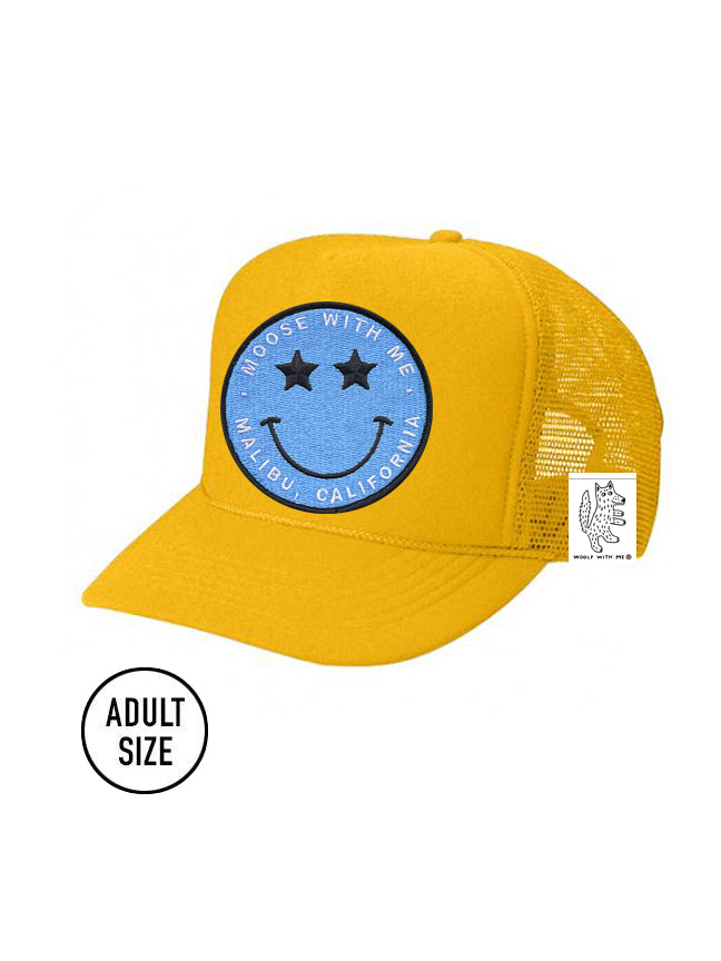 KIDS Trucker Hat with Interchangeable Velcro Patch (Gold)