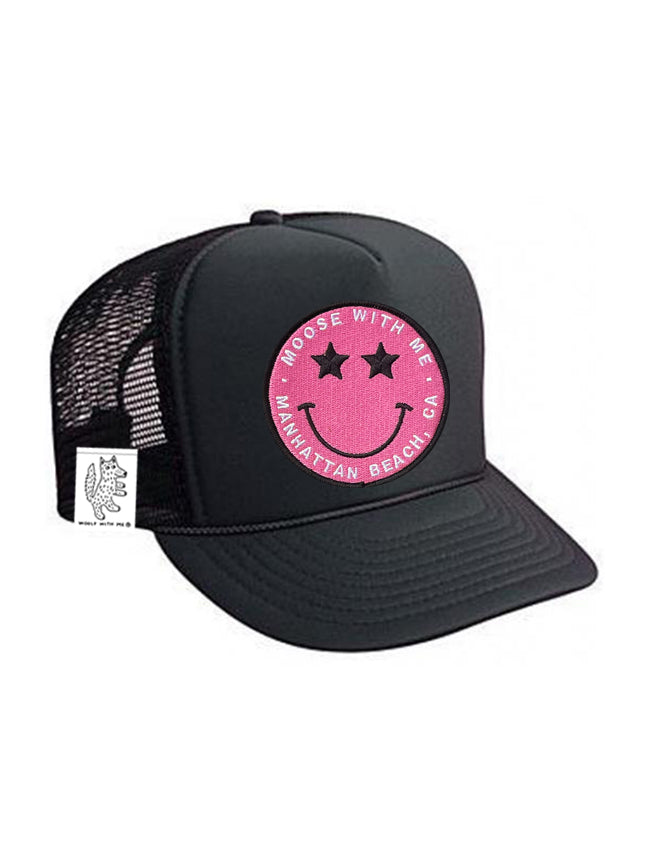 KIDS Trucker Hat with Interchangeable Velcro Patch (Black)