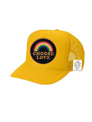 KIDS Trucker Hat with Interchangeable Velcro Patch (Gold)