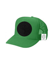 KIDS Trucker Hat with Interchangeable Velcro Patch (Green)