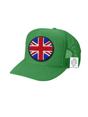 KIDS Trucker Hat with Interchangeable Velcro Patch (Green)