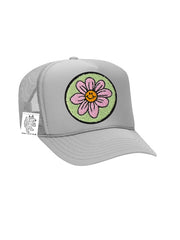 ADULT Trucker Hat with Interchangeable Velcro Patch (Gray)