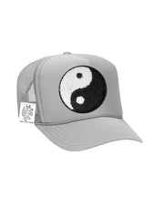 ADULT Trucker Hat with Interchangeable Velcro Patch (Gray)