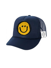 KIDS Trucker Hat with Interchangeable Velcro Patch (Navy)