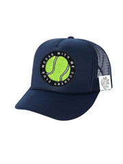 KIDS Trucker Hat with Interchangeable Velcro Patch (Navy)
