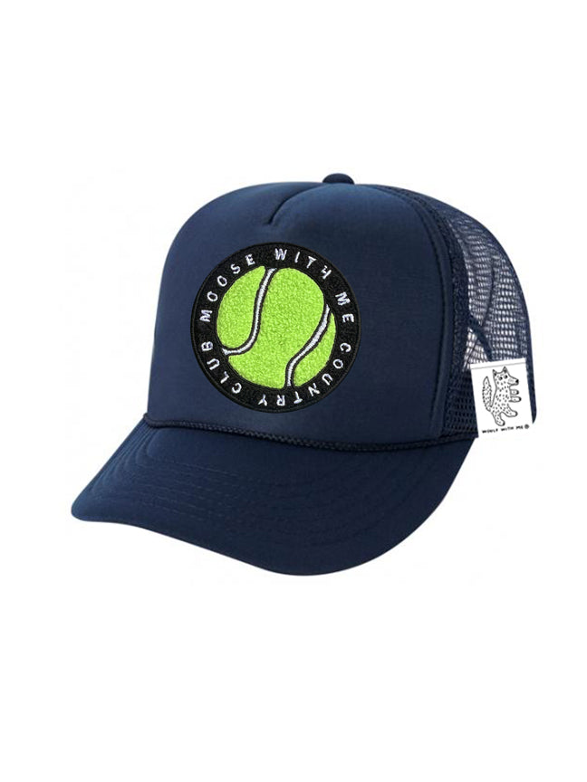 KIDS Trucker Hat with Interchangeable Velcro Patch (Navy)