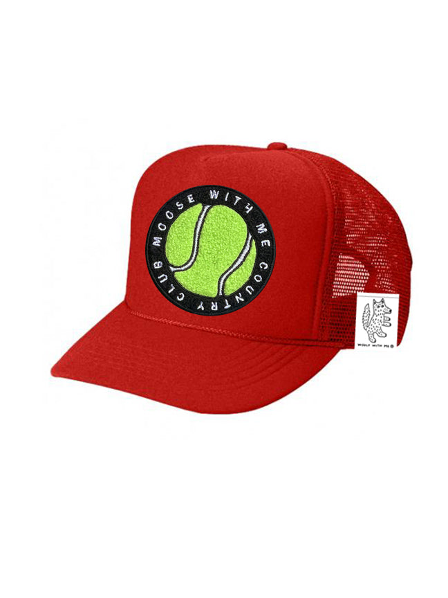 KIDS Trucker Hat with Interchangeable Velcro Patch (Red)