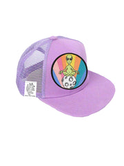 TODDLER Trucker Hat with Interchangeable Velcro Patch (Lavender)