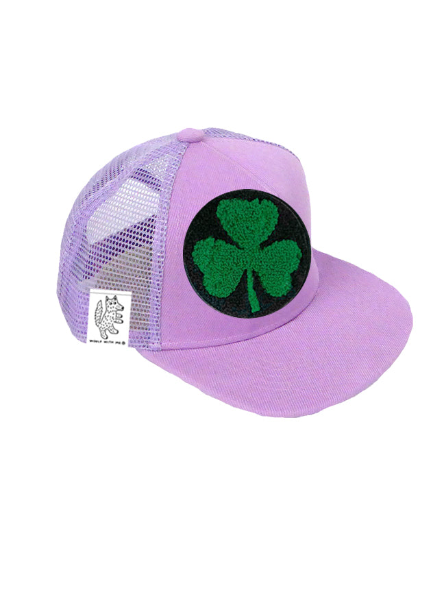 TODDLER Trucker Hat with Interchangeable Velcro Patch (Lavender)