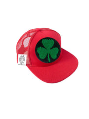 TODDLER Trucker Hat with Interchangeable Velcro Patch (Red)